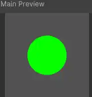 Circle shader preview result, applied on a quad